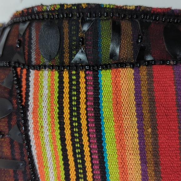 FREE PEOPLE NEW ROMANTIC BEADED BOHO STRIPED DRESS EUC - Picture 12 of 12